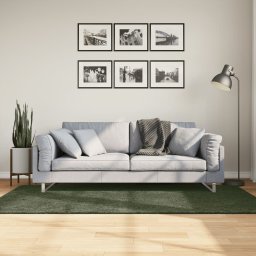 Covor HUARTE, fir scurt moale si lavabil verde padure 100x200cm GartenMobel Dekor