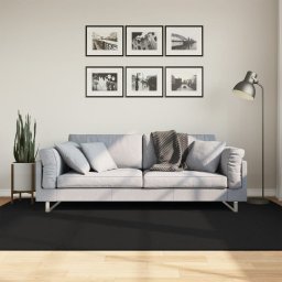 Covor HUARTE, fir scurt, moale si lavabil, negru, 160x230 cm GartenMobel Dekor