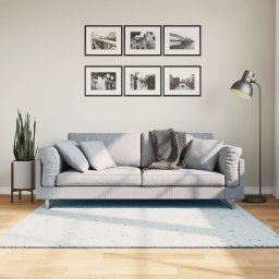 Covor HUARTE, fir scurt, moale si lavabil, albastru, 160x160 cm GartenMobel Dekor