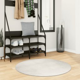 Covor "IZA" aspect scandinav, cu fire scurte, crem, Ø 100 cm GartenMobel Dekor