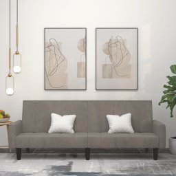 Canapea extensibila cu 2 locuri, gri deschis, catifea GartenMobel Dekor