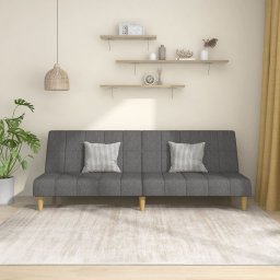 Canapea extensibila cu 2 locuri, gri deschis, tesatura GartenMobel Dekor