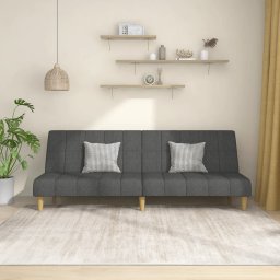 Canapea extensibila cu 2 locuri, gri închis, textil GartenMobel Dekor