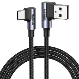 Cablu de date Ugreen, USB to USB-C, 3 A, 0.5 m, Gri