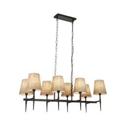 Lustră pe lanț Searchlight 30690-8BK GOTHIC 8xE14/60W/230V negru
