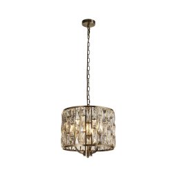 Lustră pe lanț Searchlight 6583-3AB BIJOU 3xE14/60W/230V alamă