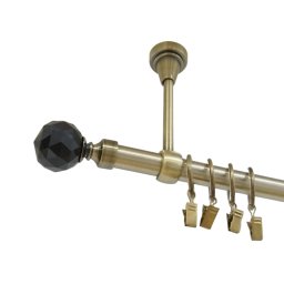 Galerie simpla prindere tavan KULA CRYSTAL NEGRU 19 mm aur antic