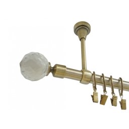 Galerie simpla prindere tavan KULA CRYSTAL 19 mm aur antic