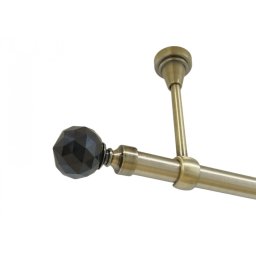 Galerie simpla prindere tavan fara inele KULA CRYSTAL NEGRU 19 MM aur antic