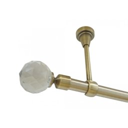 Galerie simpla prindere tavan fara inele KULA CRYSTAL 19 MM aur antic