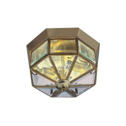 Plafonieră Searchlight 8235AB FLUSH 2xE14/60W/230V alamă