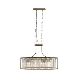 Lustră pe lanț Searchlight 8095-5AB VICTORIA 5xE27/60W/230V alamă