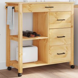 Carucior de bucatarie „MONZA”, 84x40x90 cm, lemn masiv de pin GartenMobel Dekor
