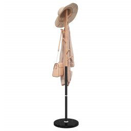 Cuier de haine, negru, 172 cm, fier vopsit electrostatic GartenMobel Dekor