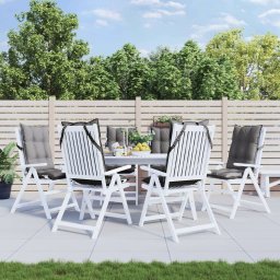 Perne scaun cu spatar înalt 6 buc, gri, tesatura Oxford GartenMobel Dekor