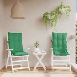 Perne scaun cu spatar înalt, 2 buc, verde, tesatura Oxford GartenMobel Dekor
