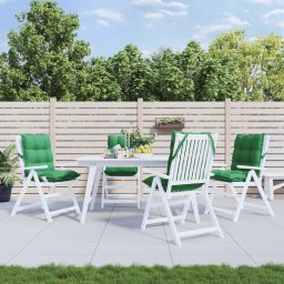 Perne scaun cu spatar mic, 4 buc., verde, textil oxford GartenMobel Dekor