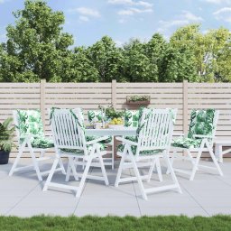 Perne de scaun spatar jos, 6 buc., model frunze, textil oxford GartenMobel Dekor