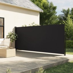 Copertina laterala retractabila, negru, 160x300 cm GartenMobel Dekor