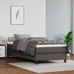Saltea de pat cu arcuri, gri, 120x190x20 cm, piele ecologica GartenMobel Dekor
