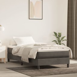 Saltea de pat cu arcuri, gri închis, 120x190x20 cm, textil GartenMobel Dekor