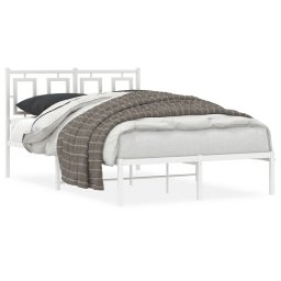 Cadru de pat metalic cu tablie, alb, 120x200 cm GartenMobel Dekor