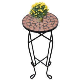 Masa laterala cu mozaic pentru plante, caramiziu GartenMobel Dekor