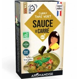 Sos thai curry verde bio, 5 cuburi, 90g, Aromandise
