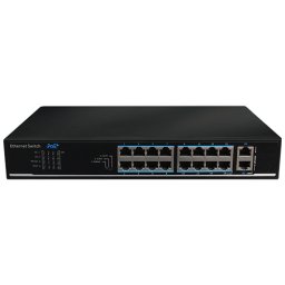 Switch 16 porturi PoE, 2 port uplink, 135W - UTEPO UTP1218-PSB150