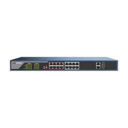 Switch 16 porturi PoE, 2 porturi uplink - HIKVISION DS-3E0318P-E