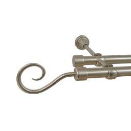 Galerie dubla fara inele HAK 19 mm CROM MAT