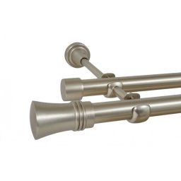 Galerie dubla fara inele CAPRI 19 mm CROM MAT