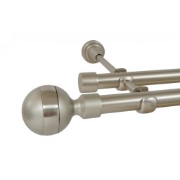 Galerie dubla fara inele JAMES 19 mm CROM MAT