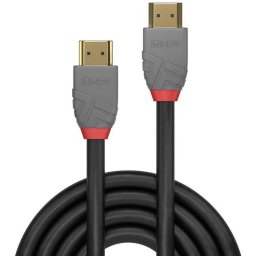 Cablu video LINDY Anthra, HDMI Male - HDMI Male, v2.0, 2m, Negru-Gri