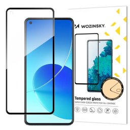 Tempered Glass Full Glue Super Tough Screen Protector Full Coveraged with Frame Case Friendly for Oppo Reno6 4G black