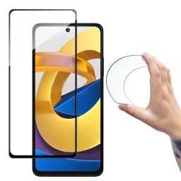 Full Cover Flexi Nano Glass Film Tempered Glass With Frame Xiaomi Poco M4 Pro 5G Transparent