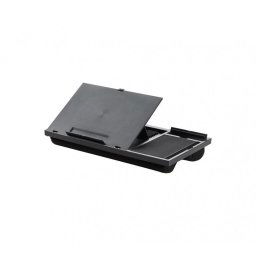 Suport laptop, 51.8 x 5.9 x 28.1 cm, cu mouse pad icorporat, Q-Connect - negru