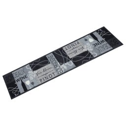Covor de bucatarie lavabil Wine, gri, 60x300 cm, catifea GartenMobel Dekor
