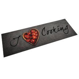 Covor de bucatarie lavabil, text Cooking, 60x180 cm, catifea GartenMobel Dekor