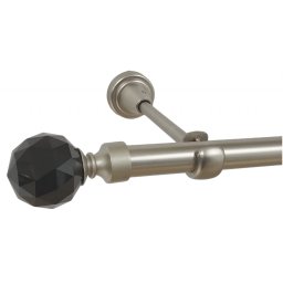 Galerie simpla fara inele KULA CRYSTAL NEGRU /19 - crom mat