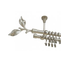 Galerie dubla prindere tavan galaz 19/19 mm crom mat