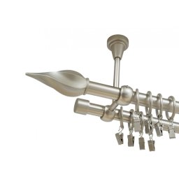 Galerie dubla prindere tavan twister 19/19 mm crom mat