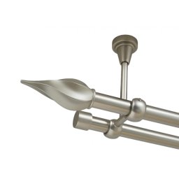 Galerie dubla twister fara inele prindere tavan 19/19 mm crom mat