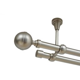 Galerie dubla kalisto fara inele prindere tavan 19/19 mm crom mat