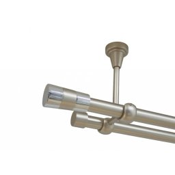 Galerie dubla valeo fara inele prindere tavan 19/19 mm crom mat