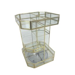 Organizator Rotativ Cosmetice Patrat Si Rotativ Cu 9 Compartimente