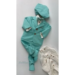 Costum 6 piese turcoaz Dominic