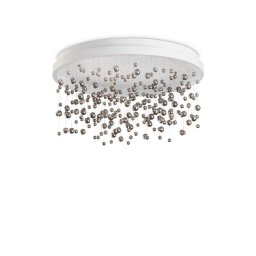 Plafoniera Armony 315812, D:75 cm, metal alb, sticlă cromată