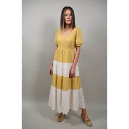 ROCHIE BOHO CHIC LUNGA CUT OUT PATTI Galben M-L