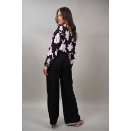 PANTALONI LUNGI CADERE USOARA CU ELASTIC IN TALIE FERRATO Negru M-L